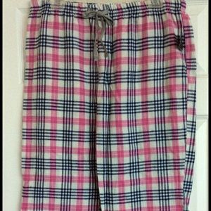 Cotton pajama pants Tommy Hilfiger pants plaid pink pant women’s pajamas cotton